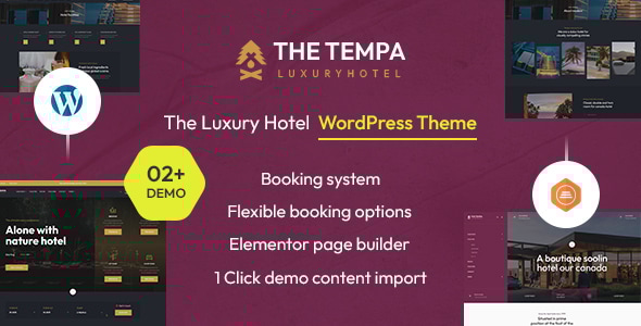 Tempa v1.0 – 豪华酒店 WordPress插图