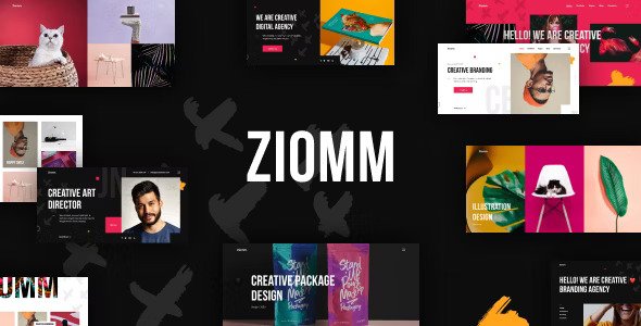 Ziomm v1.0.5 – 创意机构和作品集 WordPress 主题插图