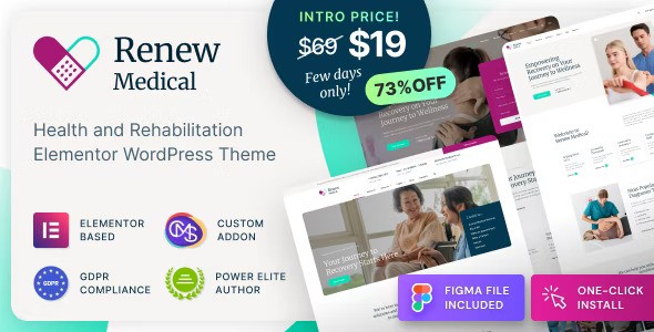 Renew Medical v1.1.1 – 物理治疗和康复诊所医疗 WordPress 主题插图