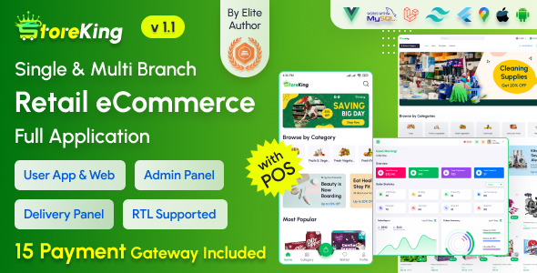 StoreKing v1.1 – eCommerce (Grocery, Pharmacy, Supershop) App with Laravel Website & Admin Panel with POS插图