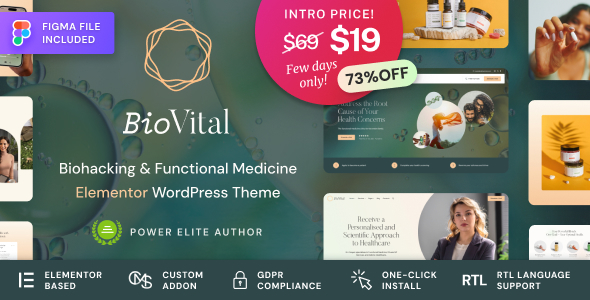 BioVital v1.0.2 – Functional Medicine Doctor WordPress Theme插图