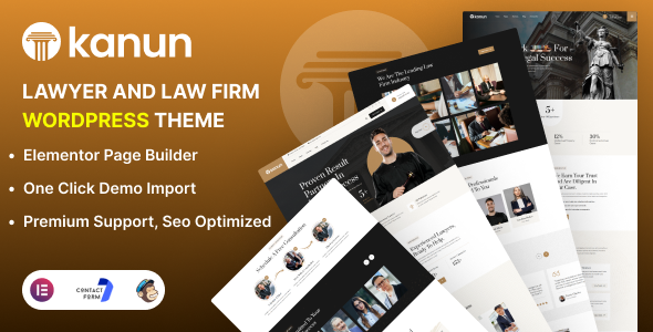 Kanun v1.0 – 律师事务所 WordPress 主题插图