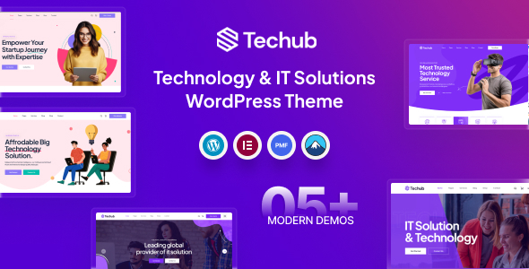 Techub v1.0 – 技术与 IT 解决方案 WordPress 主题插图