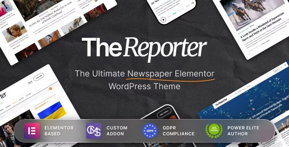 The Reporter v1.1.1 – 报纸杂志 WordPress 主题插图