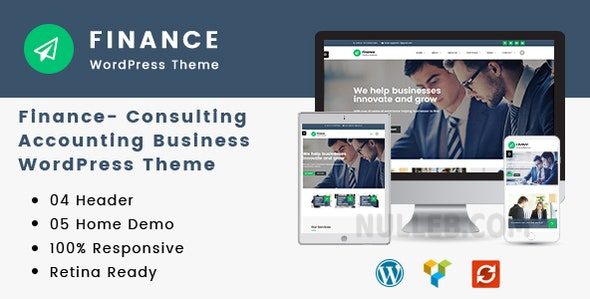 Finance v1.4.9 – 咨询、会计 WordPress 主题插图