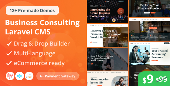 Bione v1.3 – 商业咨询 Laravel CMS 与 Live Page Builder