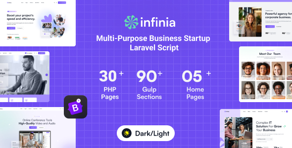 Infinia v1.0.5 – Multipurpose Business Consulting Startup Laravel Script插图