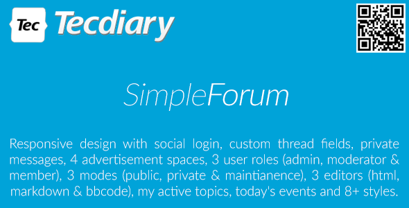 Simple Forum v2.1.0 – 响应式公告板和社区论坛软件插图