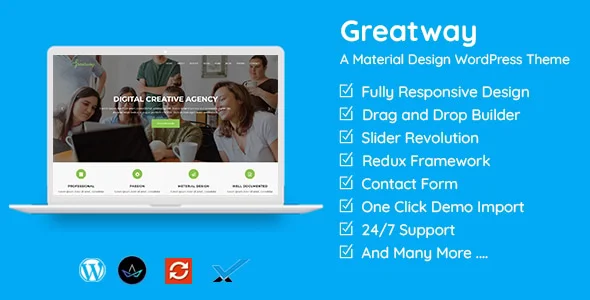 Greatway v2.0（含演示数据+插件） – 材料设计 WordPress 主题