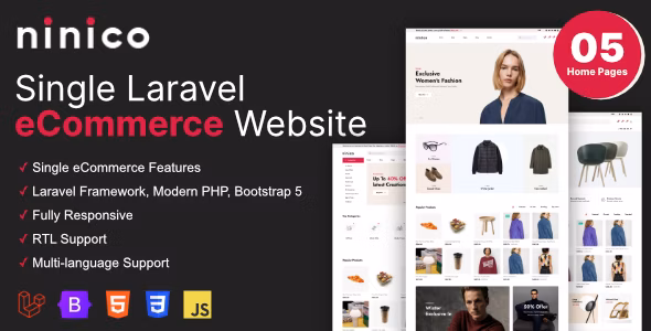 Ninico v1.7.9 – 最小的 Laravel 电子商务商店