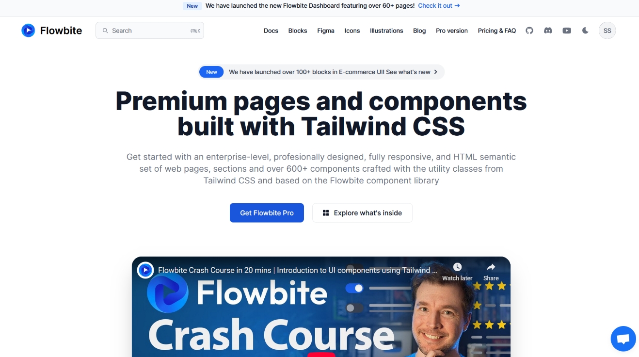 Flowbite Pro (Developer Edition) v1.3.0 – Admin Dashboard (Next.js)