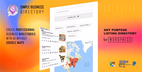 Simple Business Directory with Maps, Store Locator, Distance Search v15.8.9