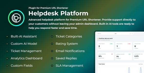 Helpdesk Platform v3.0.0 – Plugin for Premium URL Shortener