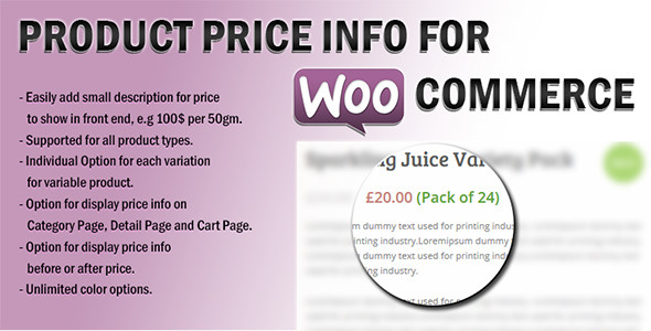 Product Price Info For WooCommerce v1.6